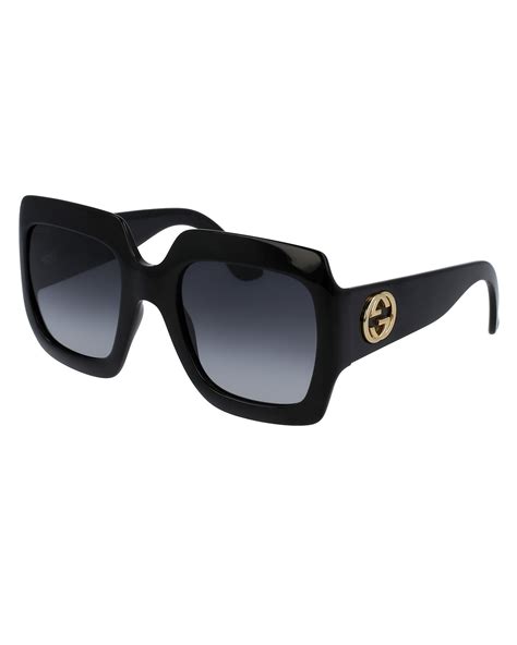 black oversized gucci glasses